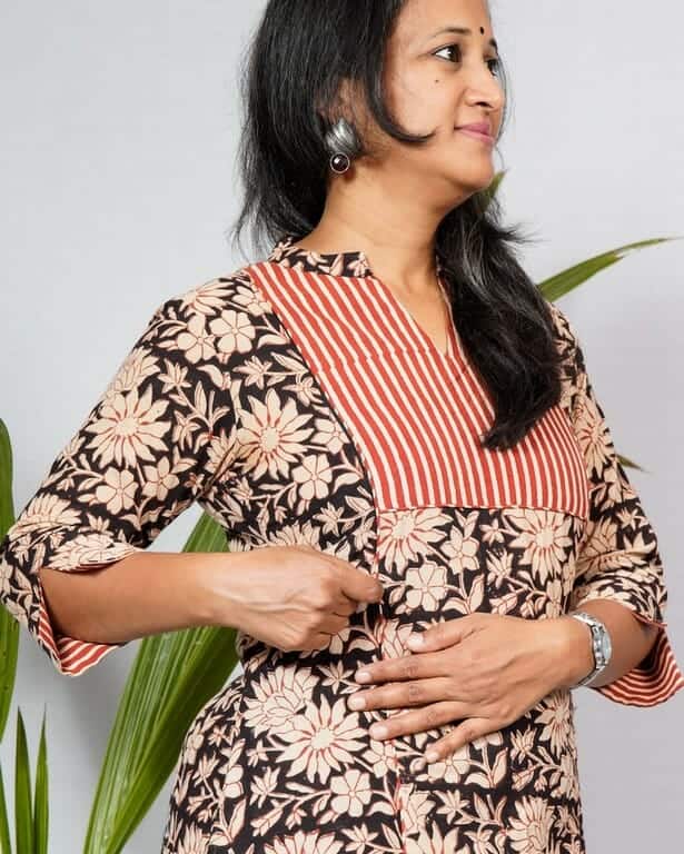 Queen Black Maternity Kurti