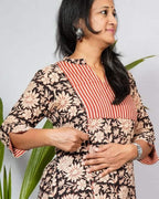 Queen Black Maternity Kurti