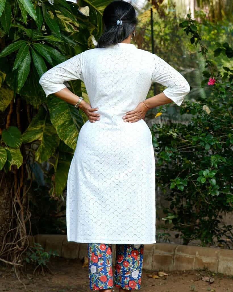 White Cutwork Straight Kurta