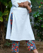 White Cutwork Straight Kurta