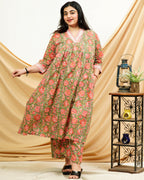 Basil Floral Plus Size Kurta Set