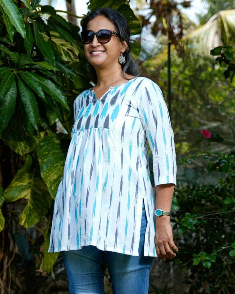 Blue Shift Short Nursing Kurti