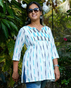 Blue Shift Short Kurti