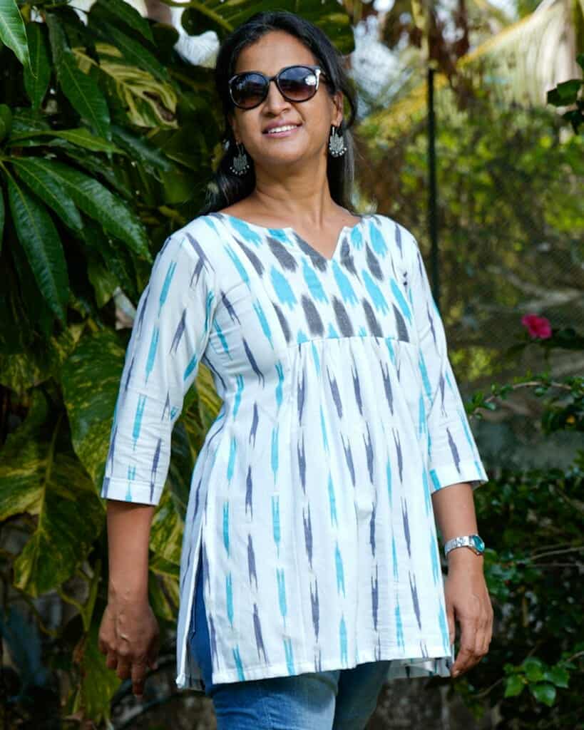 Blue Shift Short Kurti