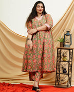 Basil Floral Plus Size Kurta Set