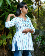 Blue Shift Short Nursing Kurti
