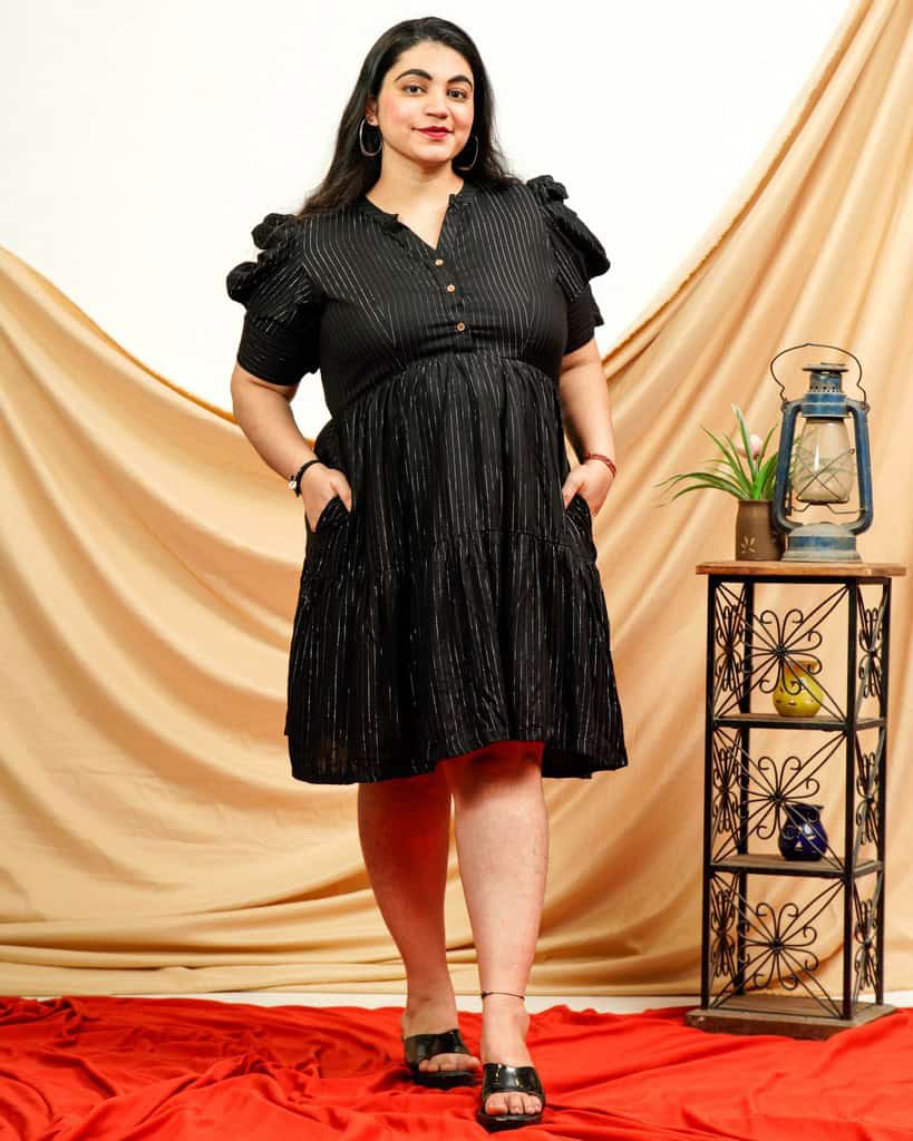 Starry Black Plus Size Dress Main image