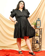 Starry Black Plus Size Dress