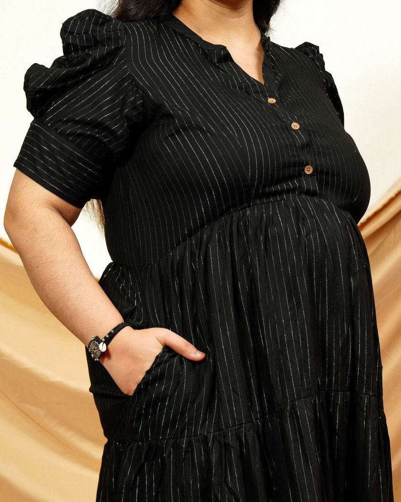 Starry Black Plus Size Dress