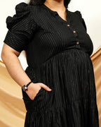 Starry Black Plus Size Dress