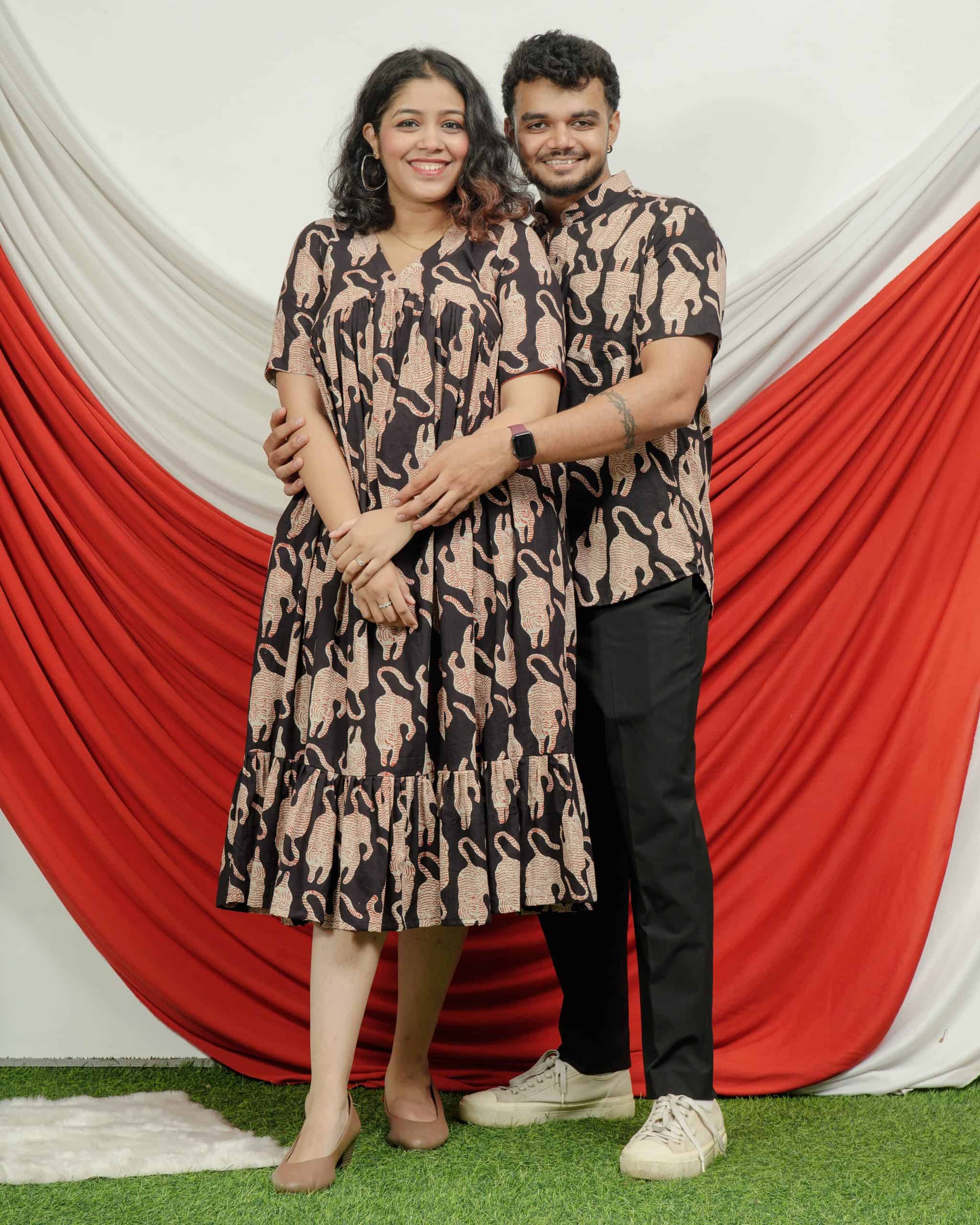 Black Lisa Midi Couple Set