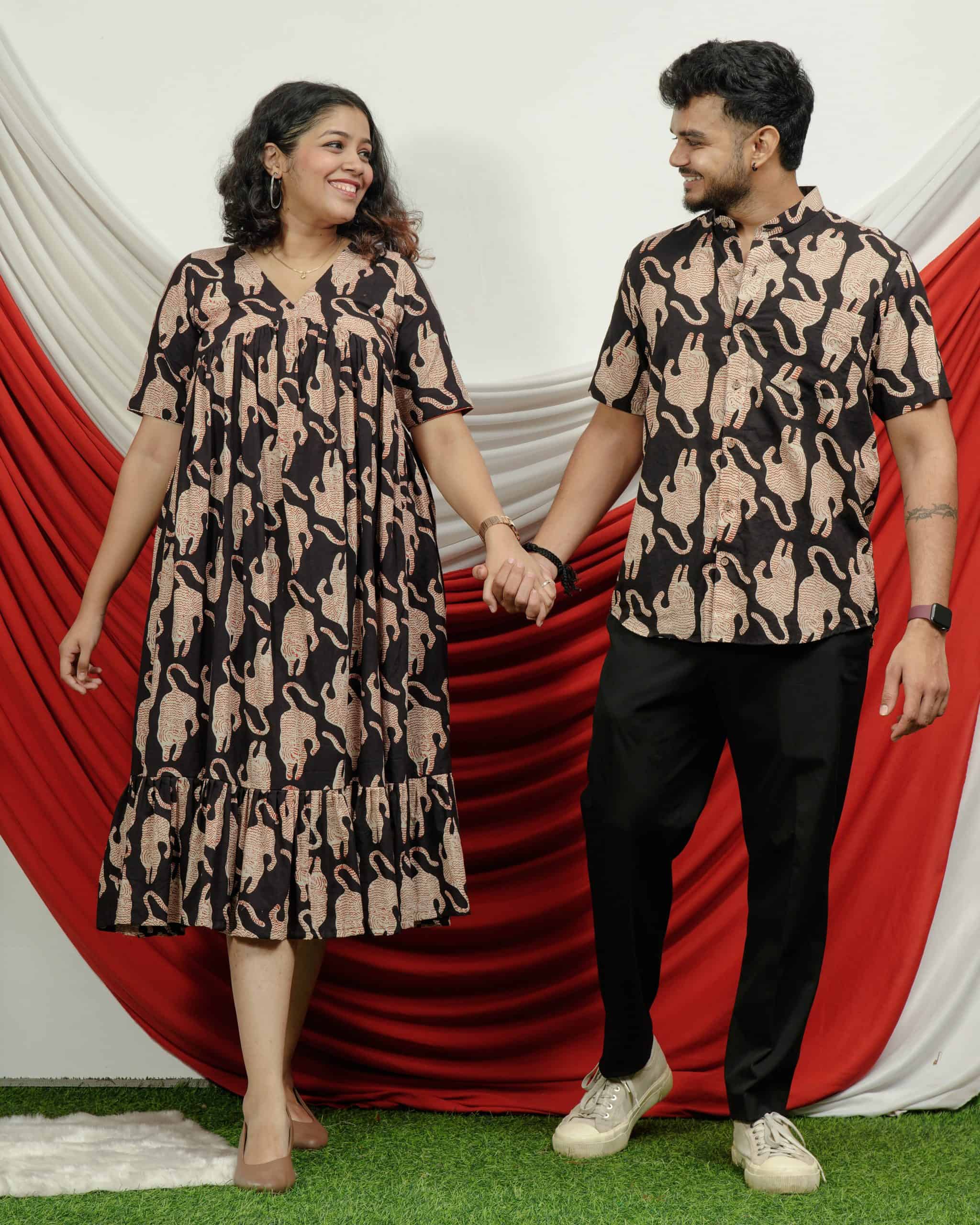Black Lisa Midi Couple Set