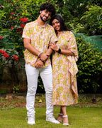 Pearl Floral Kaftan Couple Set