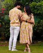 Pearl Floral Kaftan Couple Set
