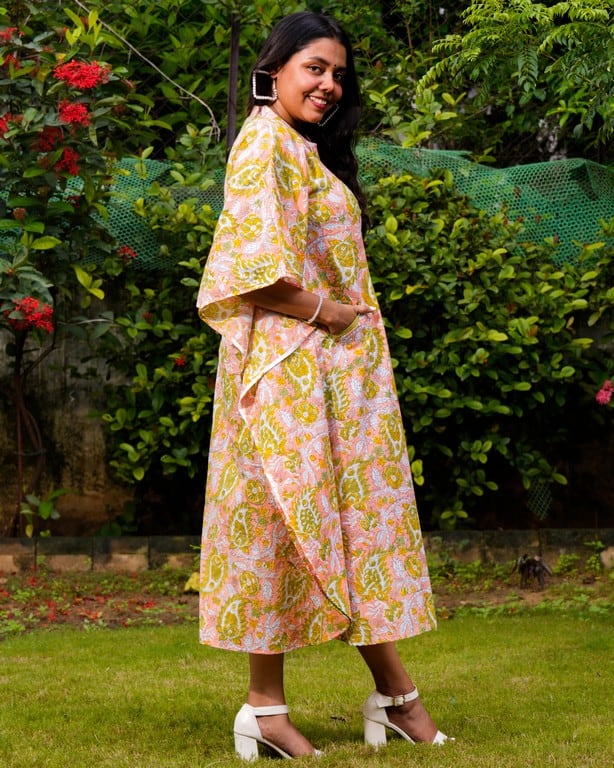 Pearl Floral Kaftan Maternity Dress