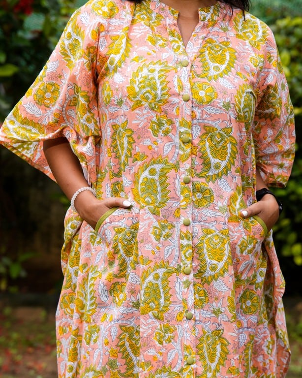 Pearl Floral Kaftan Maternity Dress