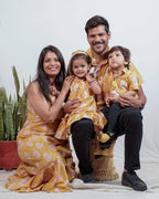 Yellow Kitty Long Frill Family Set