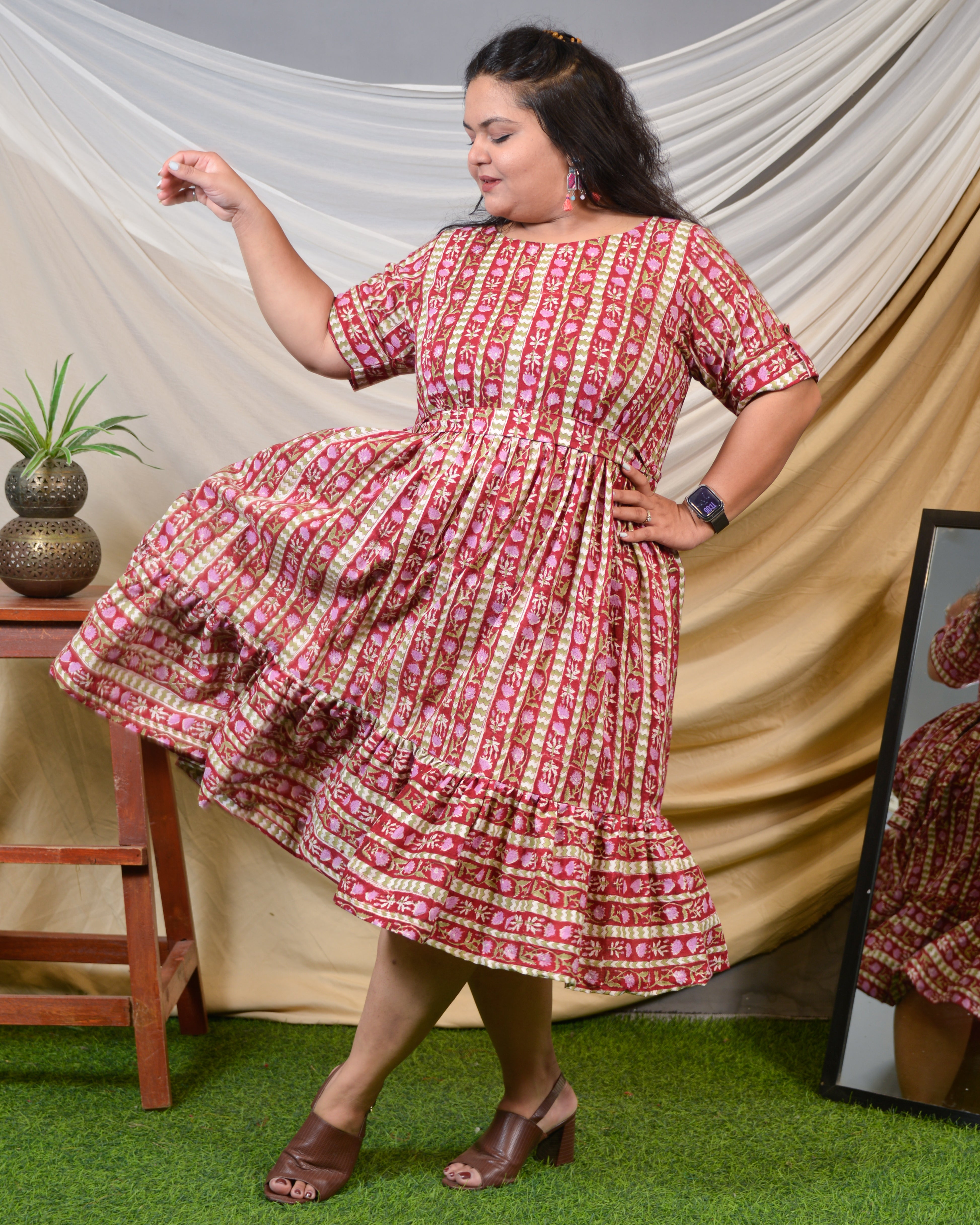 Maroon Red Pinnacle Plus Size Dress Secondary image