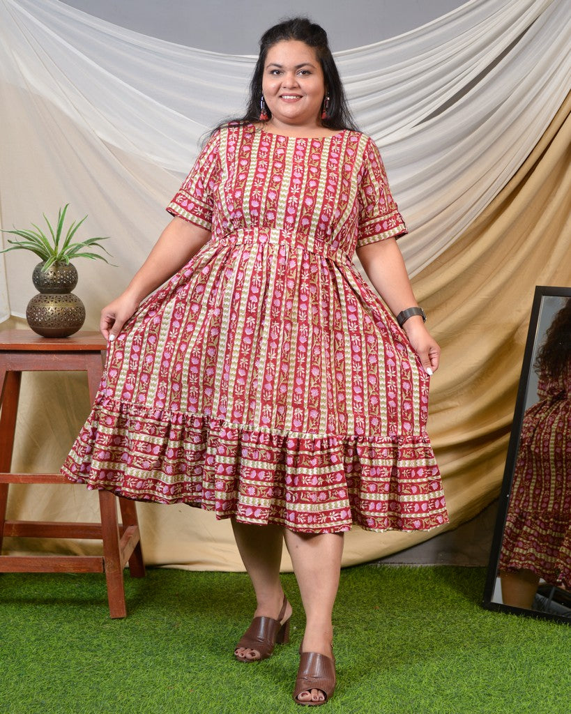 Maroon Red Pinnacle Plus Size Dress Main image