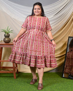 Maroon Red Pinnacle Plus Size Dress