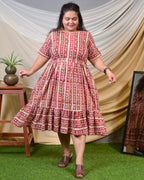 Maroon Red Pinnacle Plus Size Dress