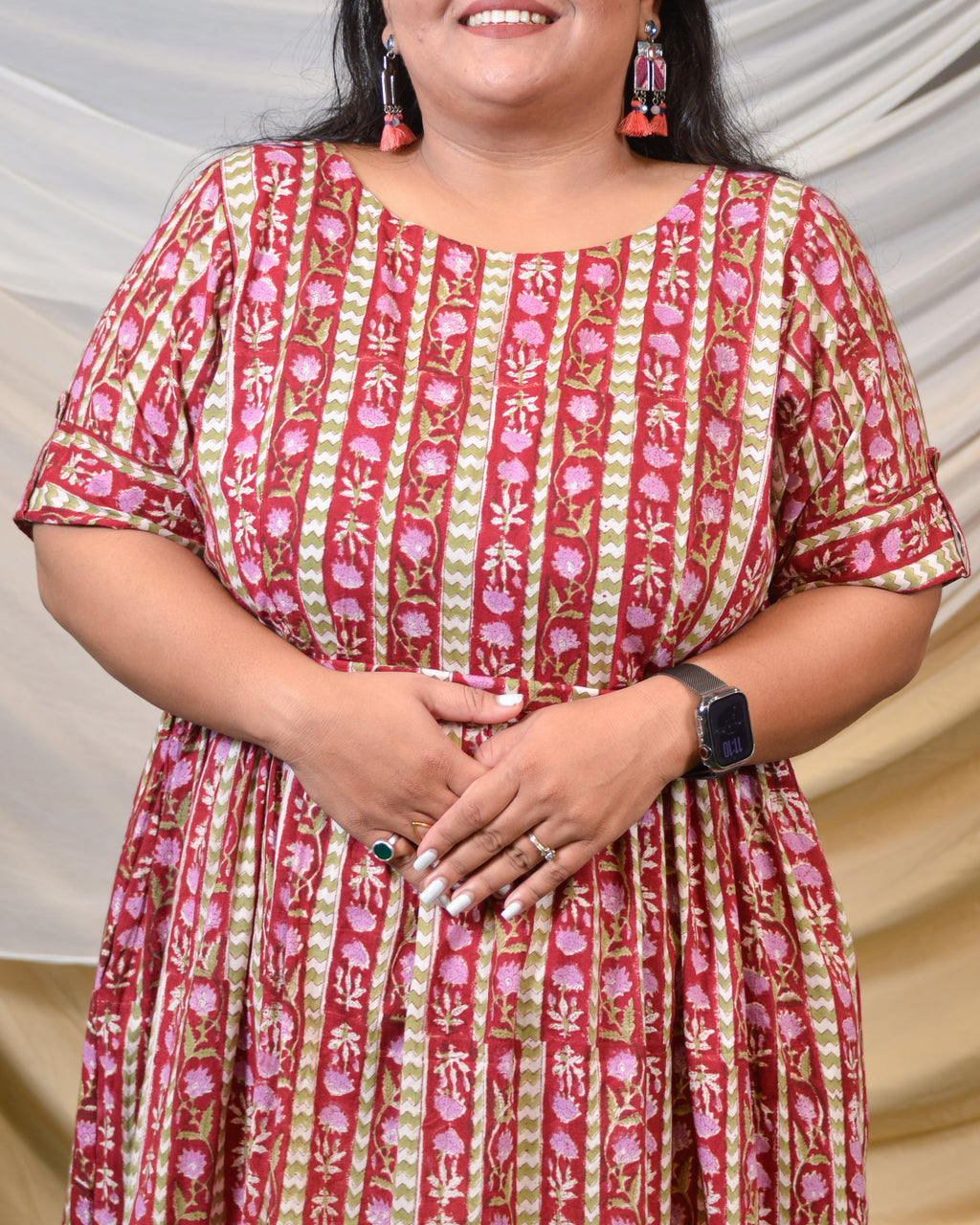 Maroon Red Pinnacle Plus Size Dress