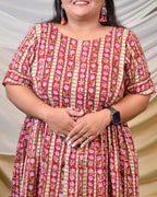 Maroon Red Pinnacle Plus Size Dress