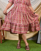 Maroon Red Pinnacle Plus Size Dress