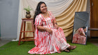 Red Shibori Plus Size Dress