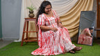 Red Shibori Plus Size Dress