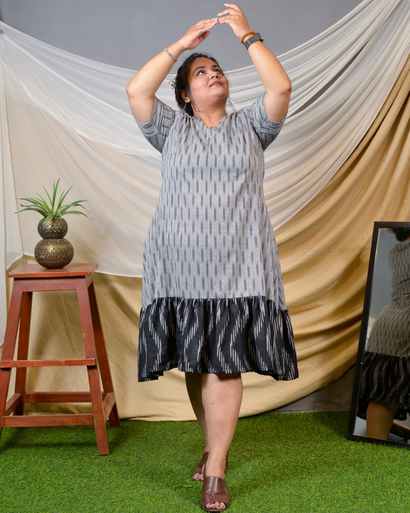 Groovy Grey Plus Size Dress