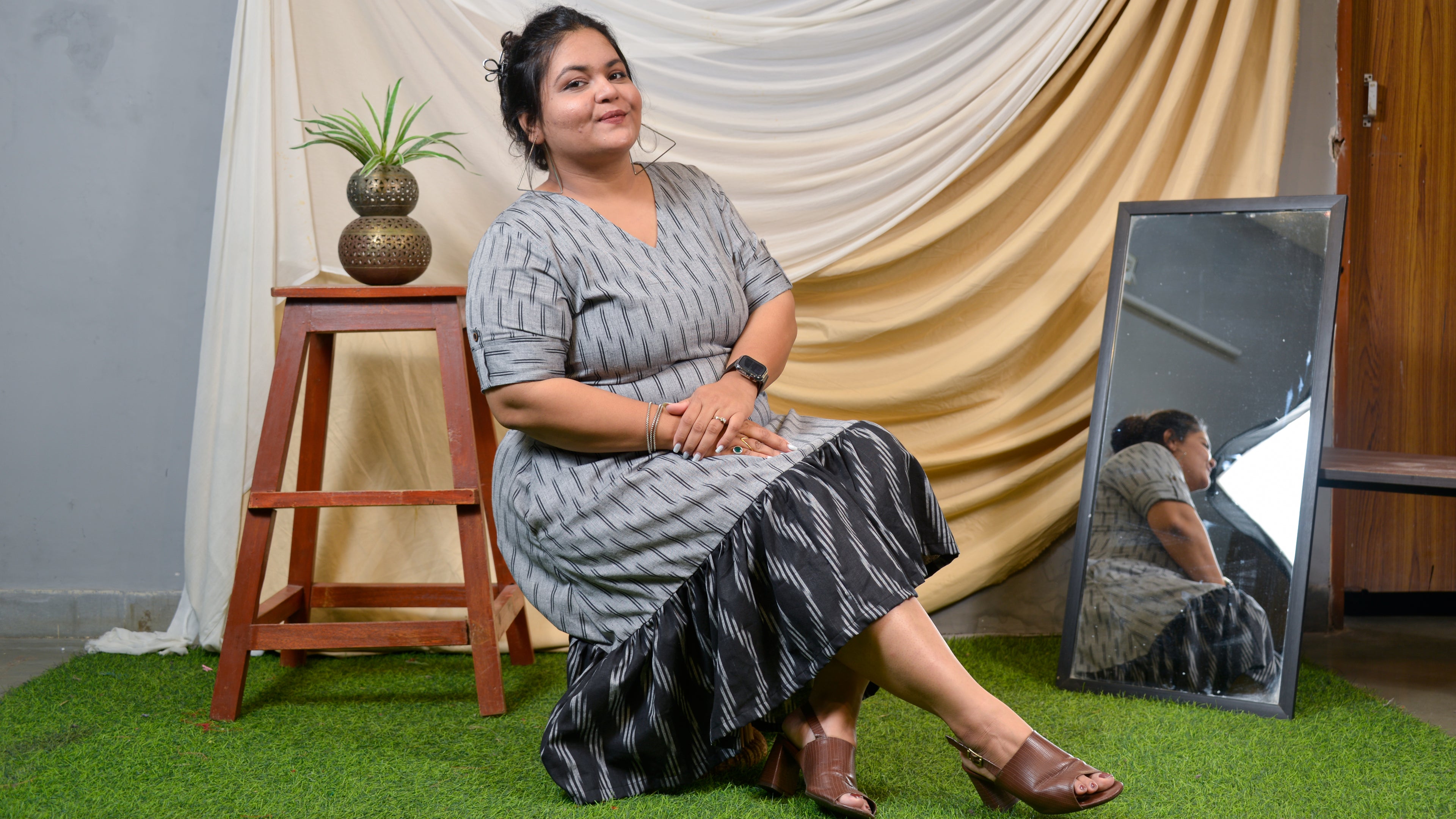 Groovy Grey Plus Size Dress