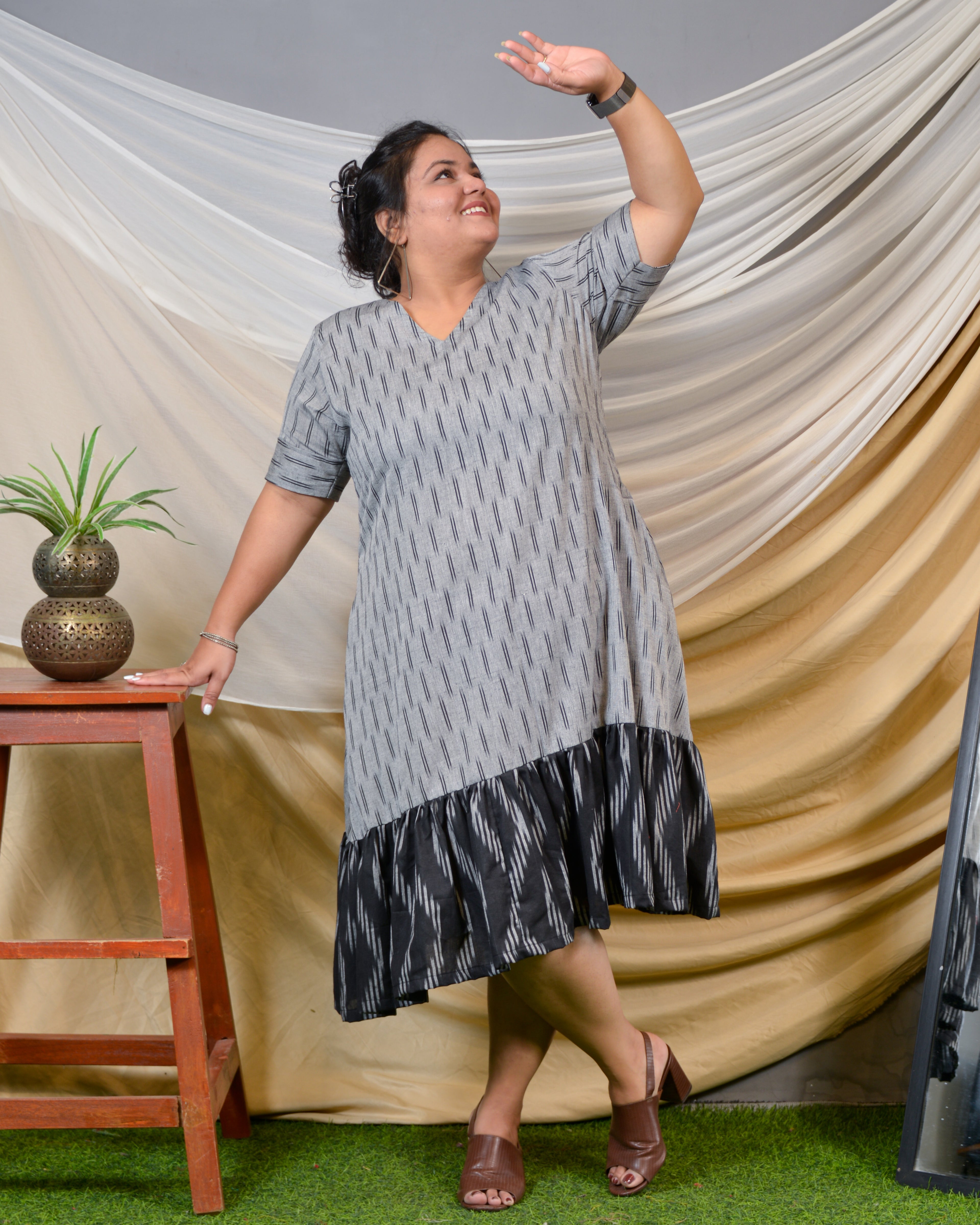 Groovy Grey Plus Size Dress
