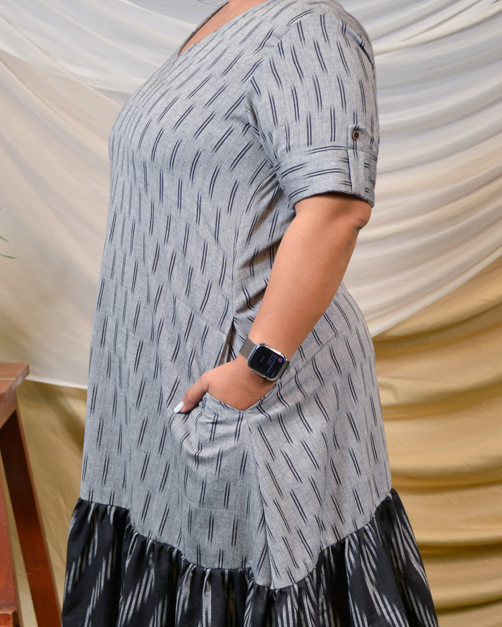 Groovy Grey Plus Size Dress