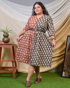 Rosy Noir Vine Plus Size Dress