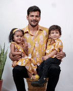 Yellow Kitty Long Frill Family Set