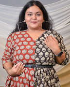 Rosy Noir Vine Plus Size Dress