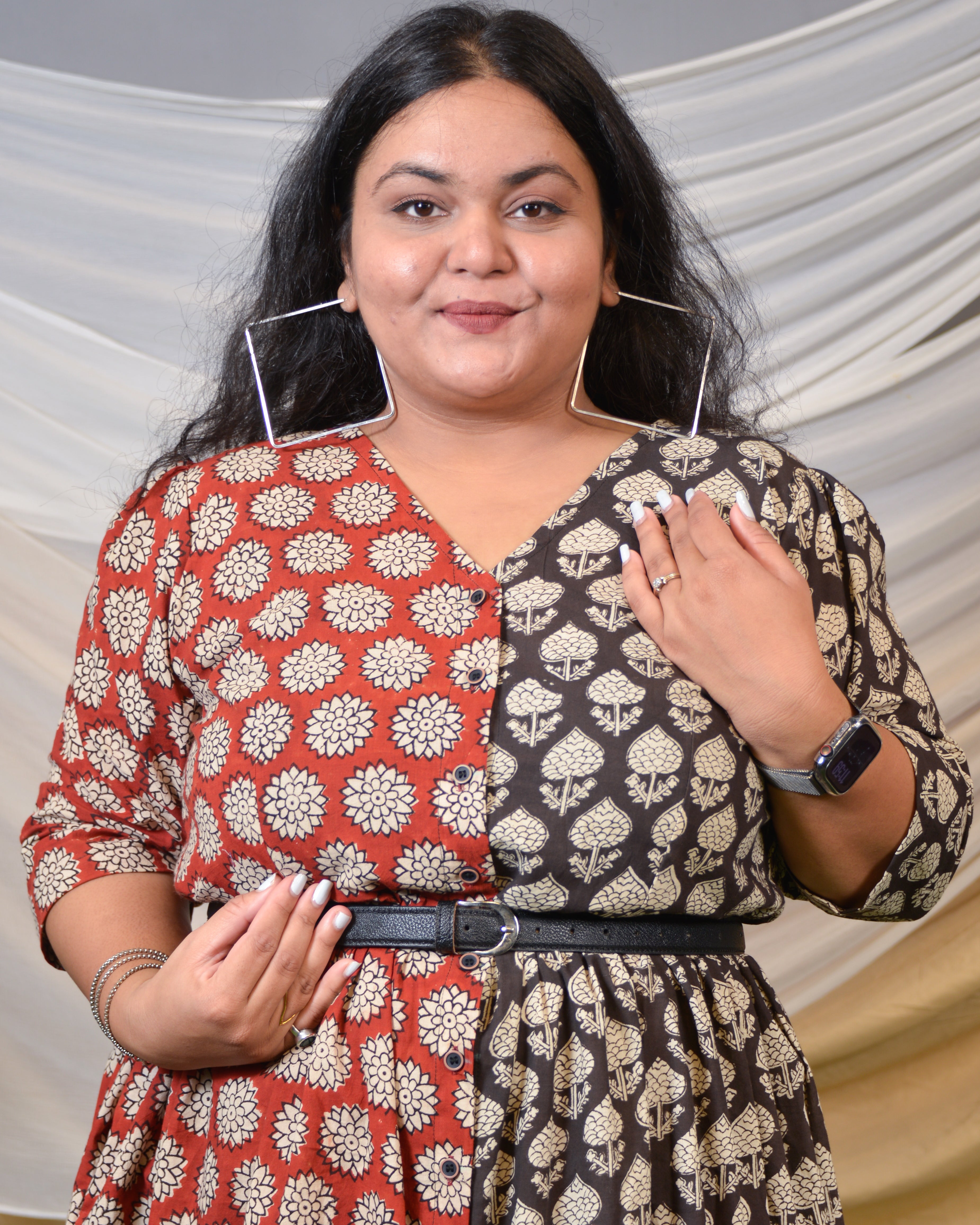 Rosy Noir Vine Plus Size Dress