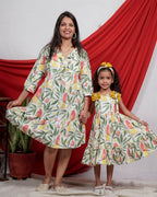 White Bird Short Mom Kid Twinning