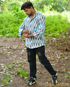 Milky White Ikat Shirt