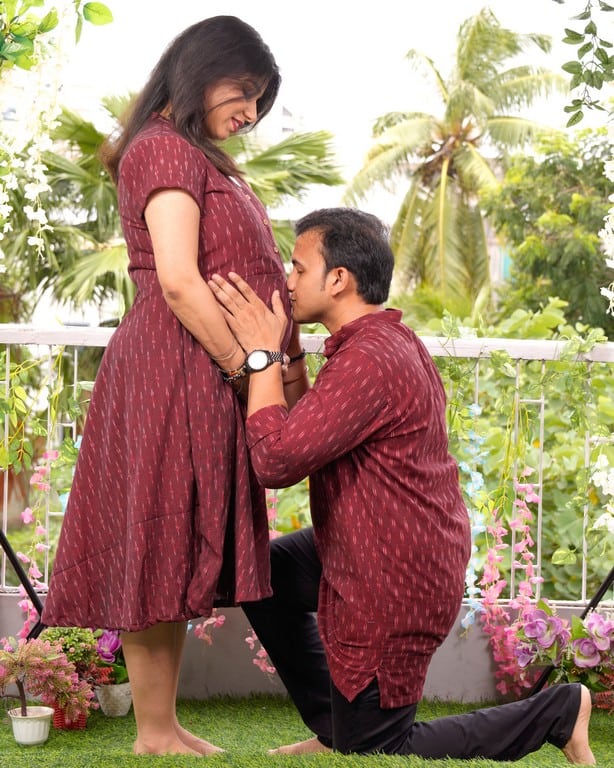 Maroon Glorious Maternity Dress