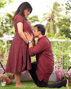 Maroon Glorious Maternity Dress