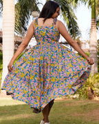 Tulip Vine Long Frill Dress