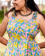 Tulip Vine Long Frill Dress