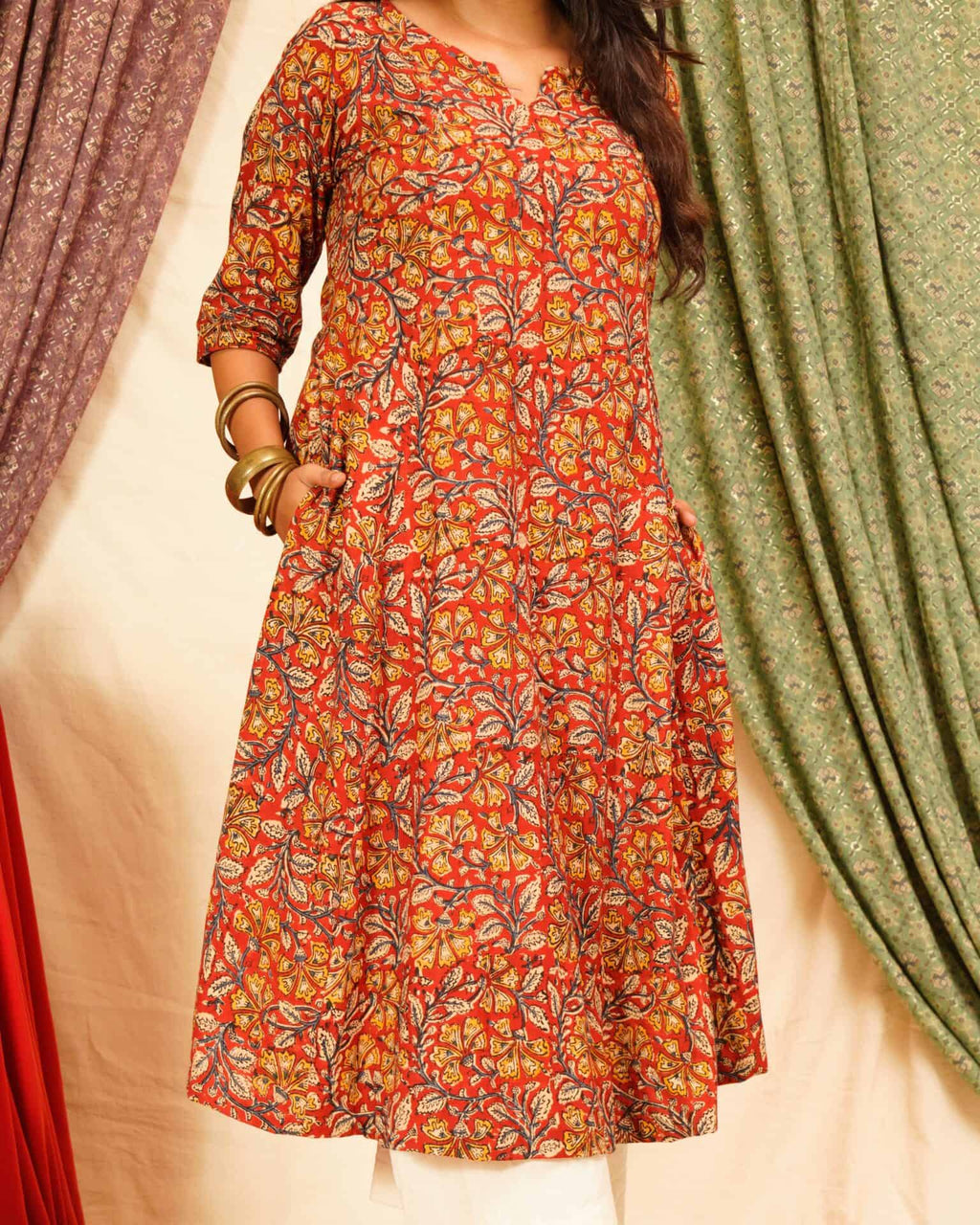 Red Floral Kiara Dawn Kurta