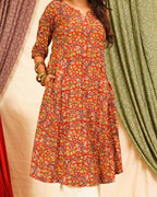 Red Floral Kiara Dawn Kurta