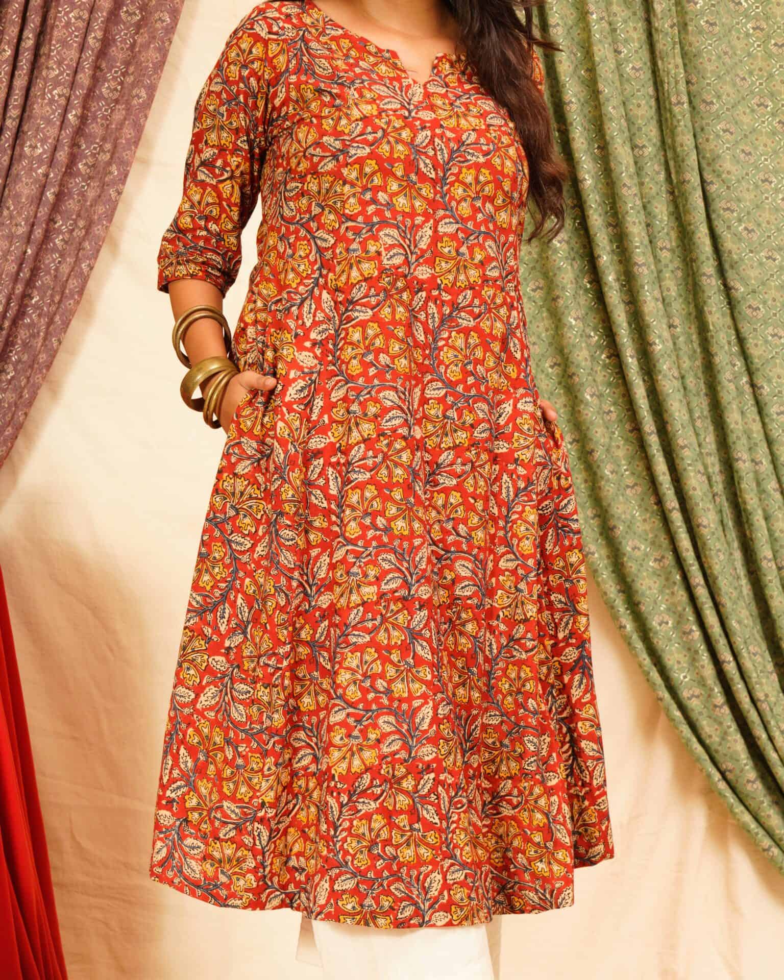 Red Floral Kiara Dawn Kurta
