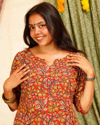 Red Floral Kiara Dawn Kurta Family Set