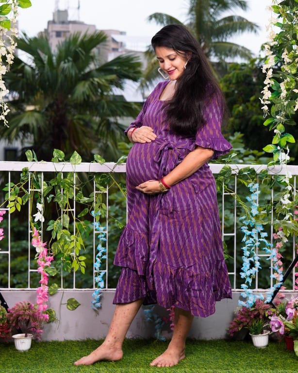 Wisteria Purple Senorita Ikat Nursing Dress