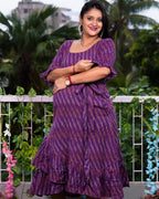 Wisteria Purple Senorita Ikat Nursing Dress